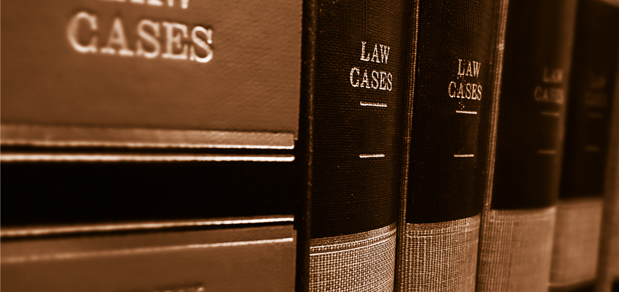 Set of books on the topic of Law Cases.